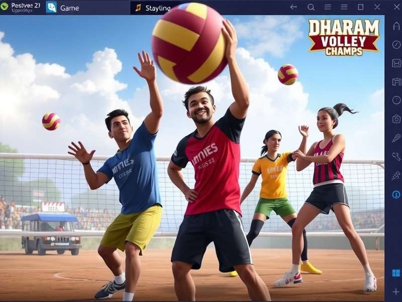 Intense volleyball action in Dharam Volley Champs Dharam Volley Champs Gameplay