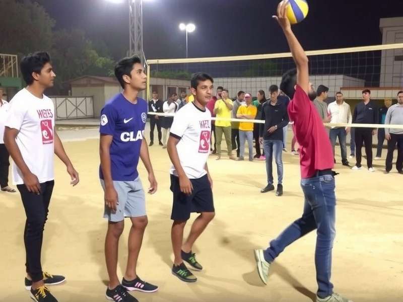 Players gathering for a Dharam Volley Champs tournament Dharam Volley Champs Community Event